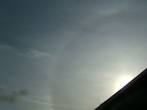 Halo auf Cirrostratus