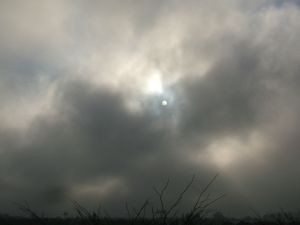 Sonne scheint durch Stratocumulus