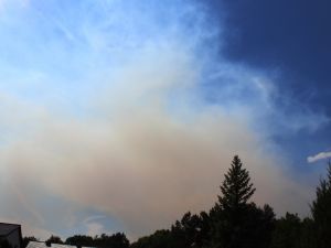 Rauchwolken eines Waldbrandes