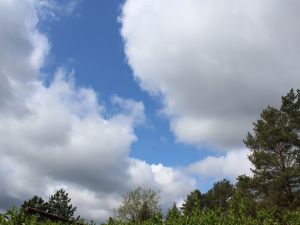 Haufenwolken bei Trogwetter