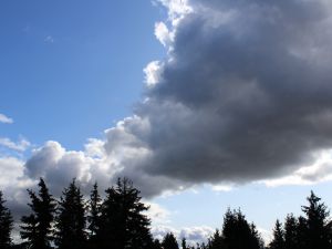 Wolken am Tag der Einheit