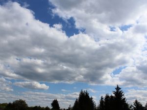 abflachende Haufenwolken