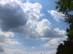 Drei Achtel Bedeckung mit Cumulus