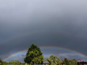 Doppelter Regenbogen am 16. Mai