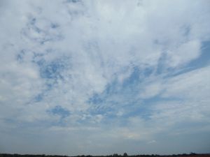 mittelhohe Wolken in Form von Altocumulus