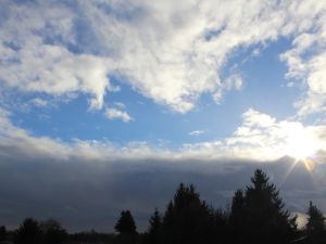 ein Lichblick zwischen dauergrauen Wolken