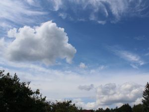 postfrontale Aufkarungen nach der Kaltfront