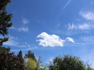 kleiner Cumulus und etwas Cirrus