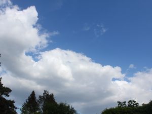 harmlose Haufenwolken am 2. Mai 2024