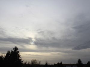 Wolken im Warmsektor von Schottlandtief Sigrid