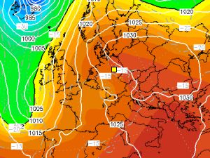 Bodendruck und Geopotential am 24.10.2024