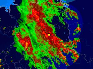 Niederschlagsradar eines Landregens