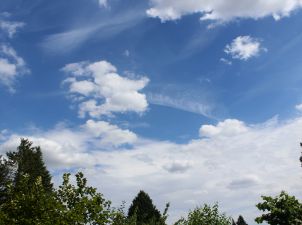 Wolken in westlich zyklonaler Wetterlage