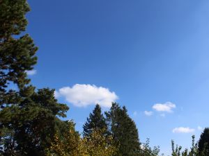 blauer Himmel am Tag der Einheit