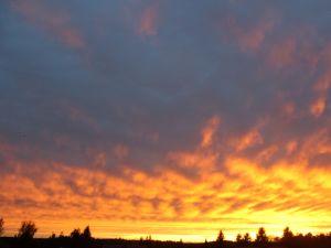 Abendrot im Oktober