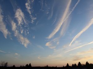 Cirrus am Abendhimmel