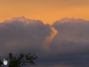 Haufenwolken am Osthimmel