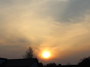 Sonnenuntergang im März