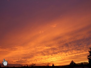 Sonnenuntergang im Januar