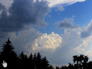 Wolken vor dem Starkregen