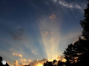 ein betörendes Abendrot im Juli