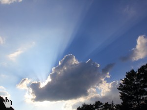 scharfe Wolkenschatten