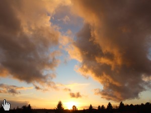 feurig leuchtende Wolken