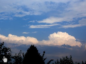 Ein Cumulonimbus im Osten