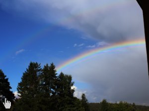 der erste Regenbogen im Mai