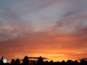 Abendrot Ende Februar