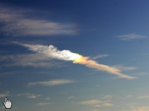 linke Nebensonne an Cirrus